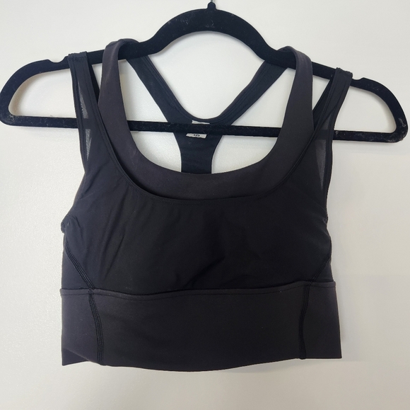 lululemon athletica Other - Lululemon Wunder Train Mesh Black Size 4 Sports Bra